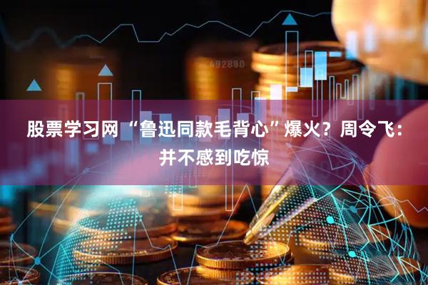股票学习网 “鲁迅同款毛背心”爆火？周令飞：并不感到吃惊