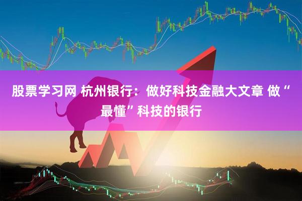 股票学习网 杭州银行：做好科技金融大文章 做“最懂”科技的银行